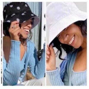 Alice +Olivia Daisy Reversible Bucket Hat NWT